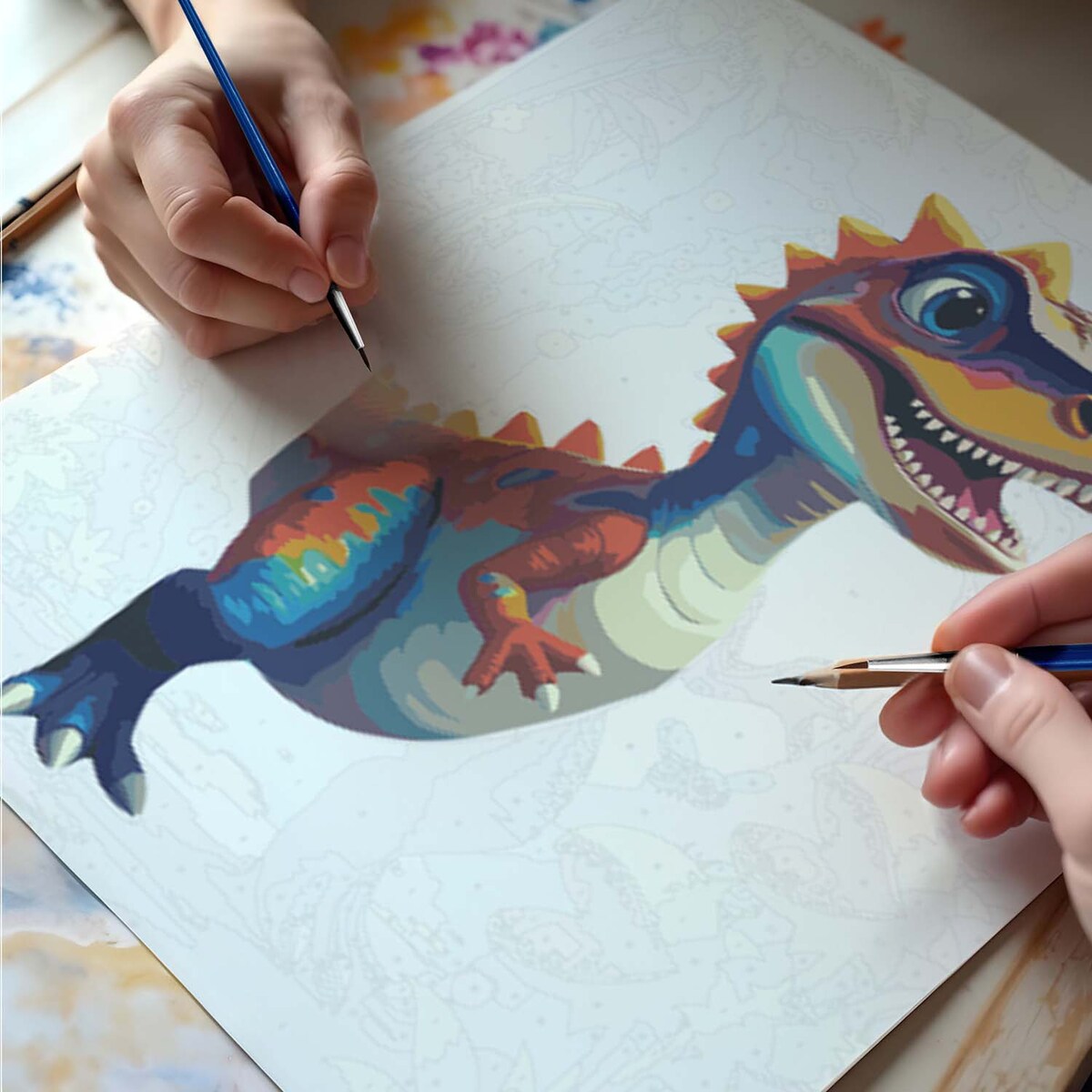 Malowanie po numerach obraz z ramą 40x50 Dino Massido