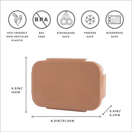 3 Sprouts Lunchbox Bento Rust
