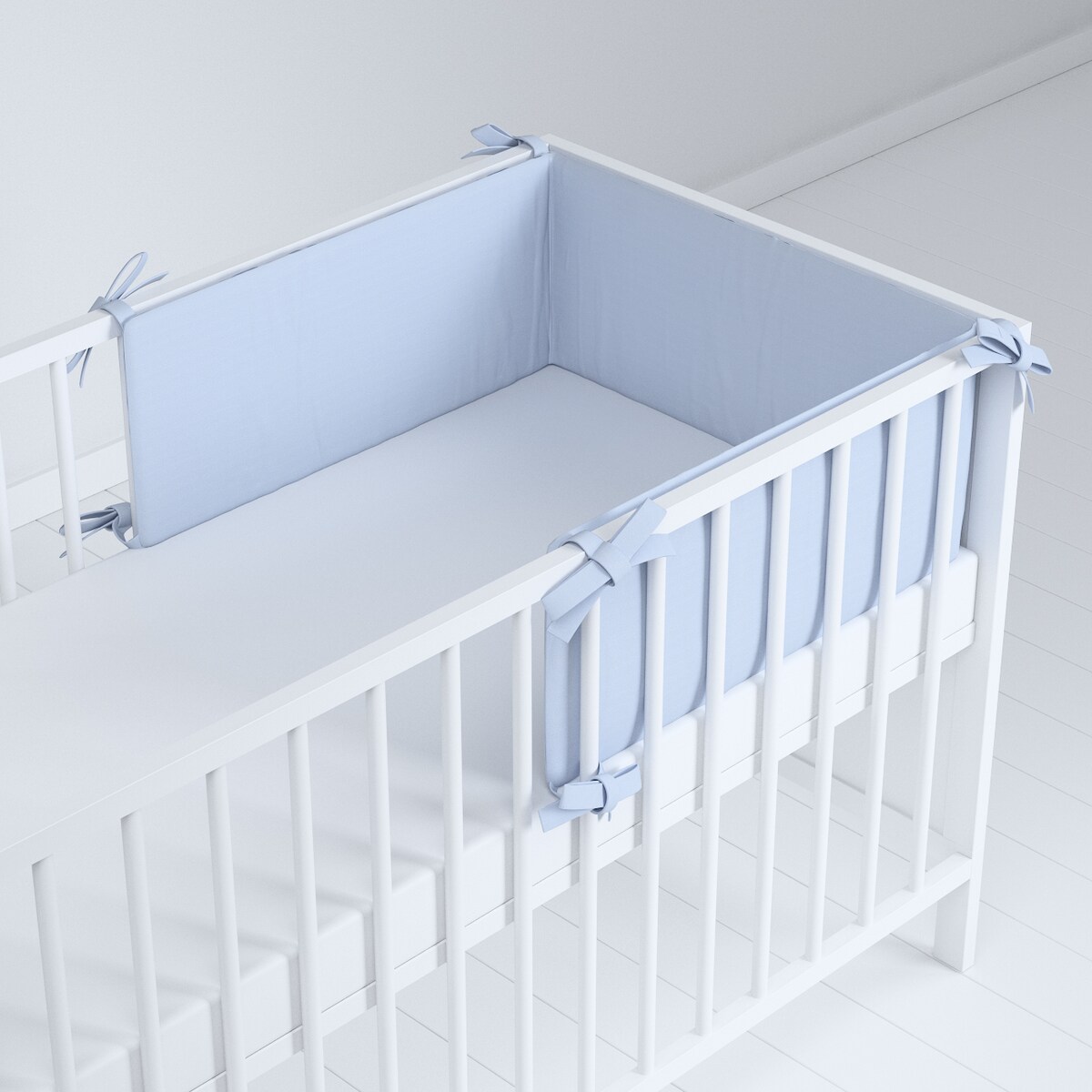 Ochraniacz do łóżeczka, pastelowy niebieski, 180x30cm, Happiness