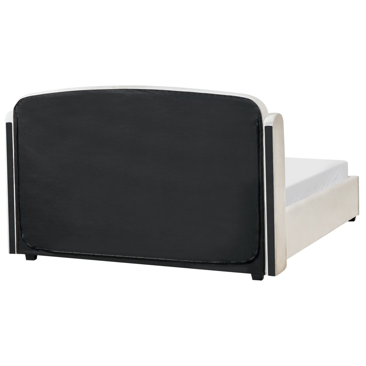 Łóżko z pojemnikiem BERNAY 160 x 200 cm Złamana biel