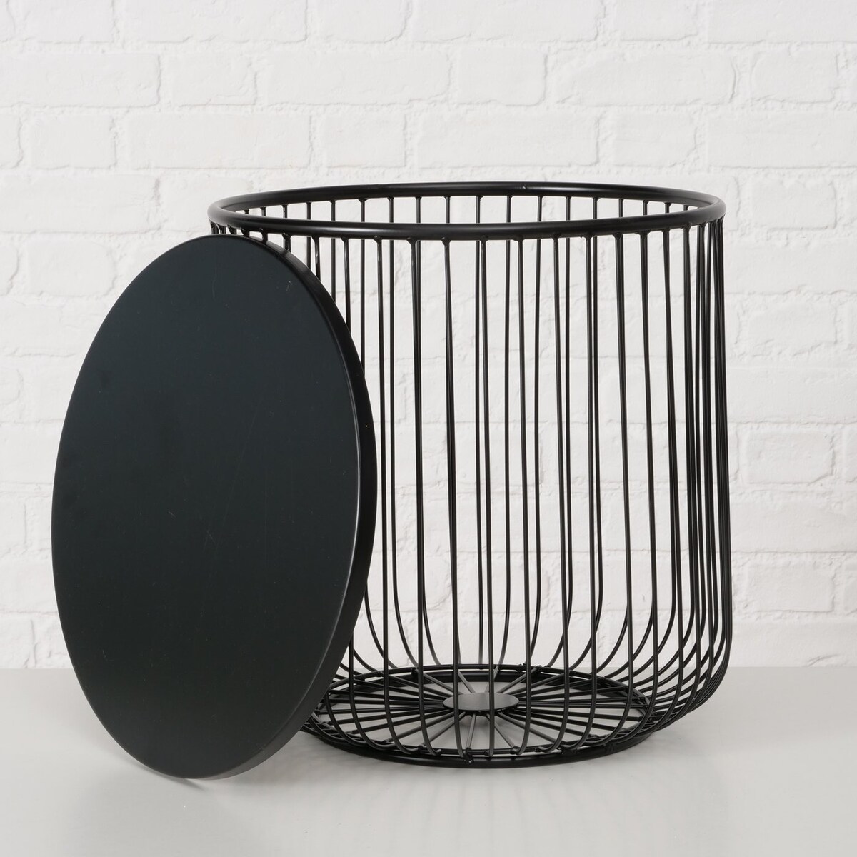 Zestaw dwóch stolików metalowych CINDY, 41 - 47 cm, kolor czarny