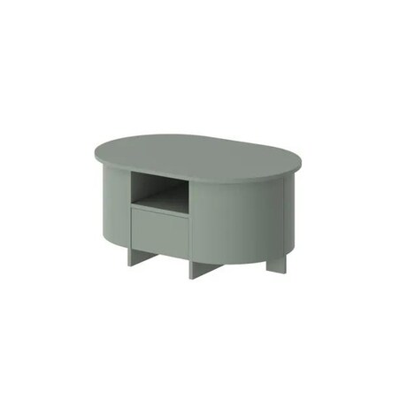 Ława owalna LUMIA AC 68x100 zielona