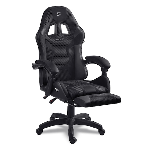 Fotel gamingowy obrotowy dla gracza podnóżek Sofotel Specter czarny