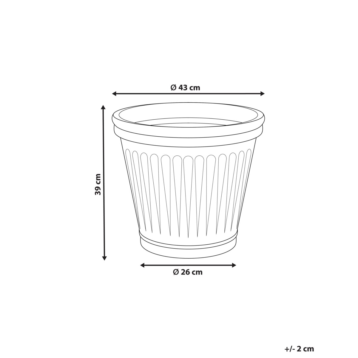 Doniczka MAIZE Plastik Niebieski