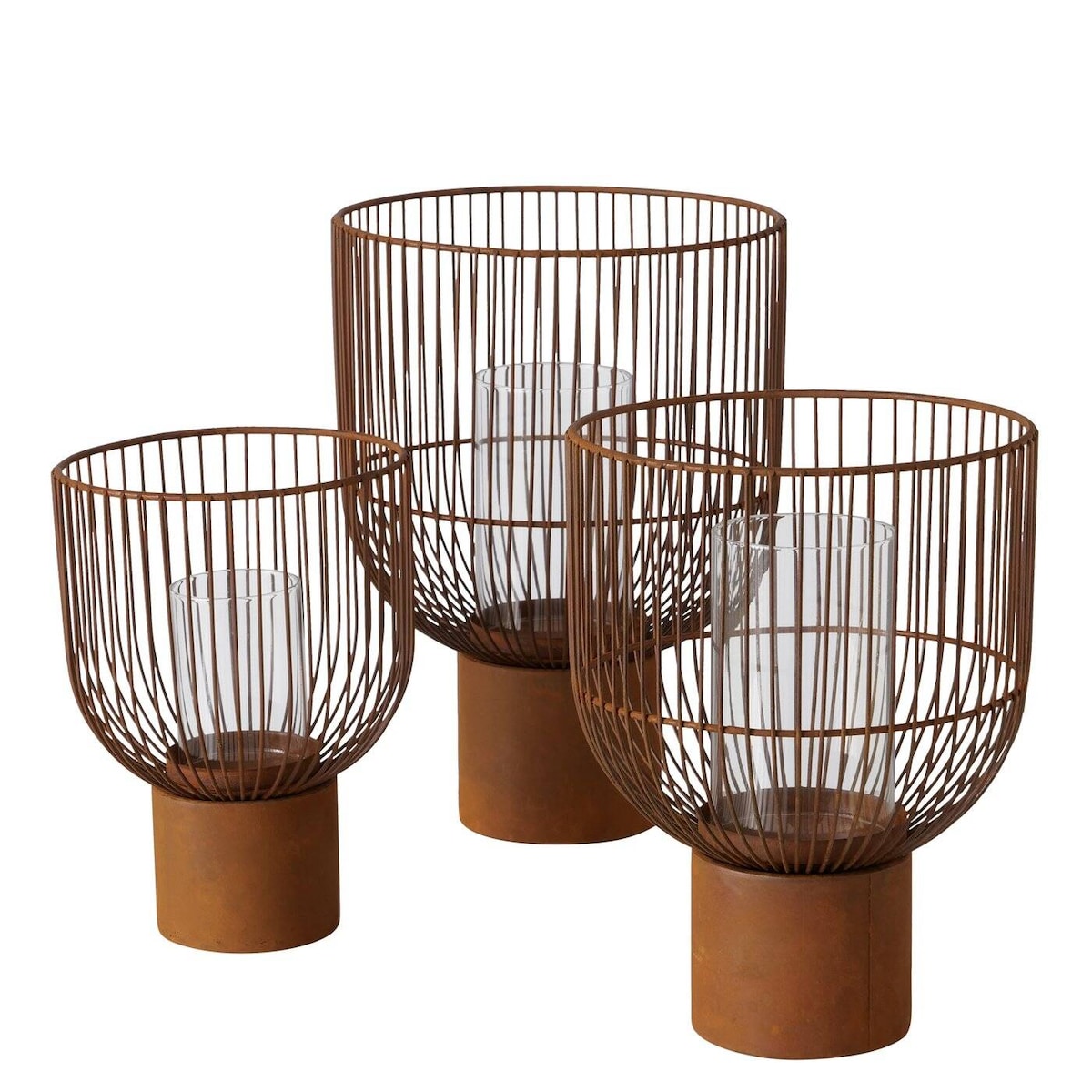 Metalowe świeczniki CANDY, 3 sztuki