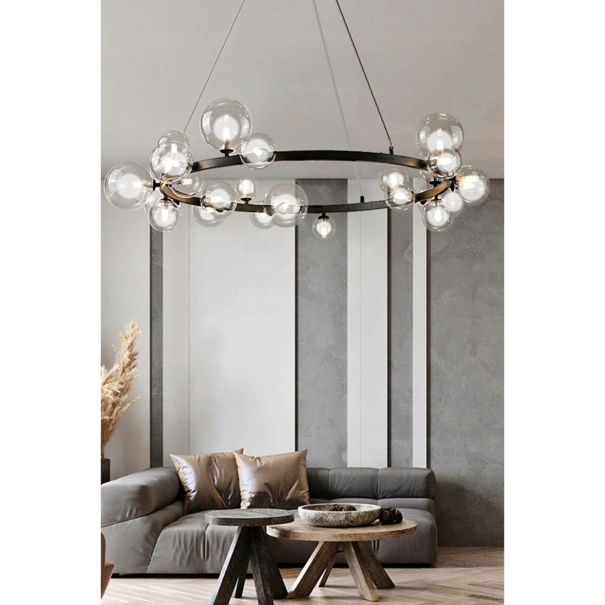 Lampa Sufitowa Wisząca Modern Loft Szklane Kule