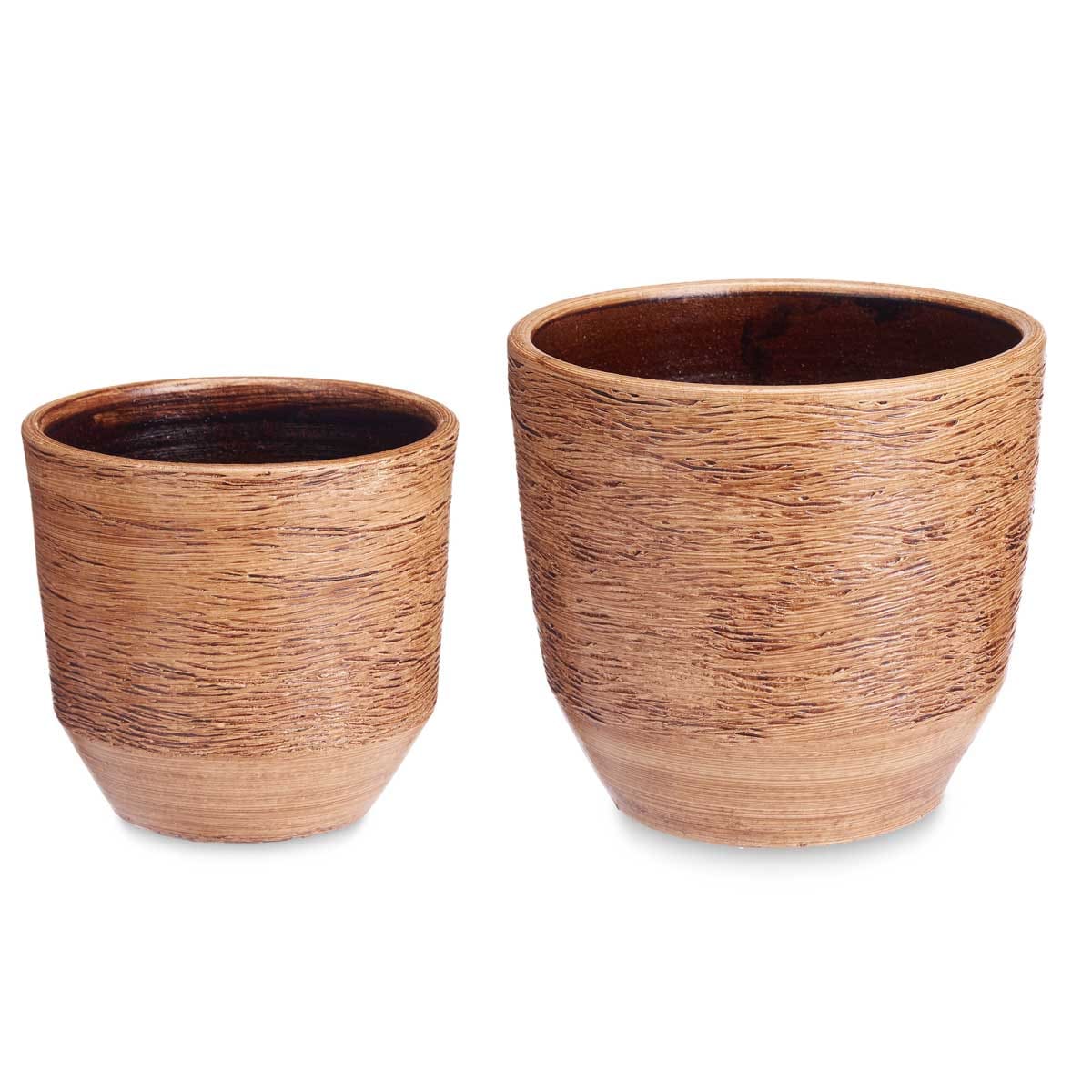 Ceramiczne doniczki DOTS&LINES, 2 sztuki: Ø 20 cm i Ø 25 cm
