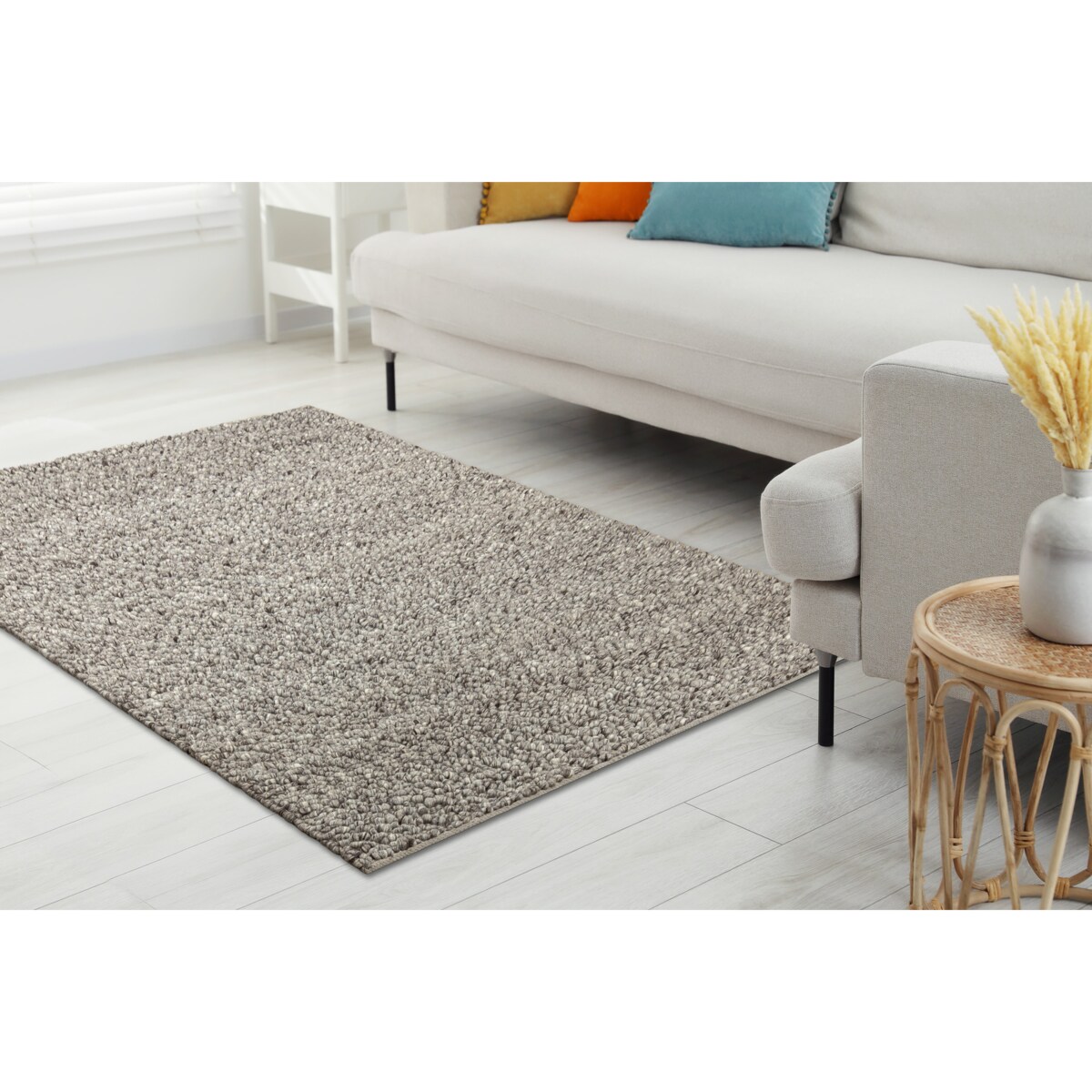 Dywan wełniany TAHAR 99005 antracyt - 90x150 cm