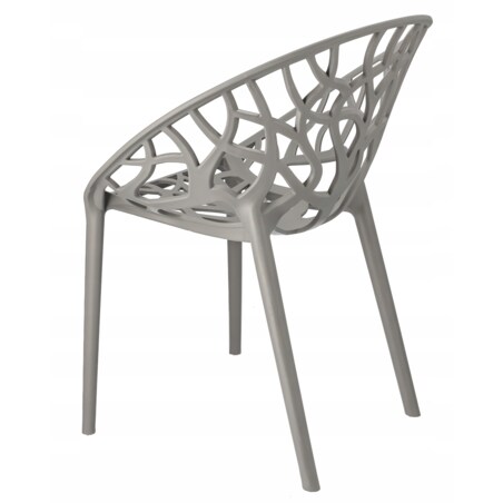 Krzesło plastikowe ALBERO eleganckie szare