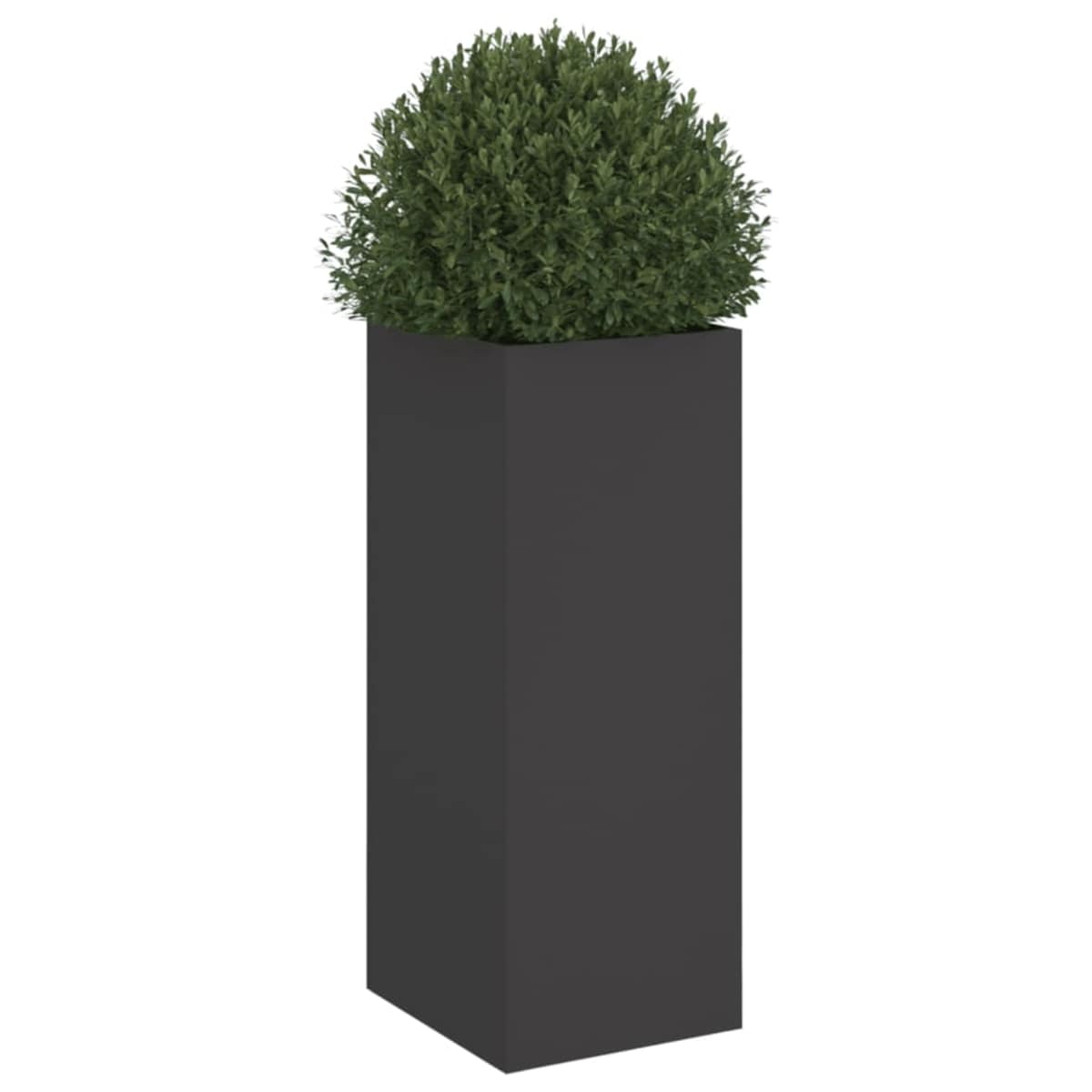 vidaXL Donica, czarna, 32x29x75 cm, stal