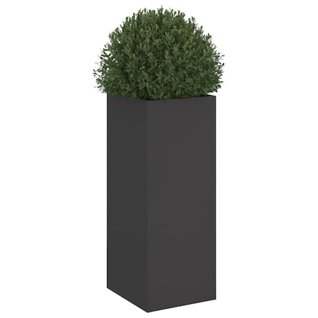 vidaXL Donica, czarna, 32x29x75 cm, stal