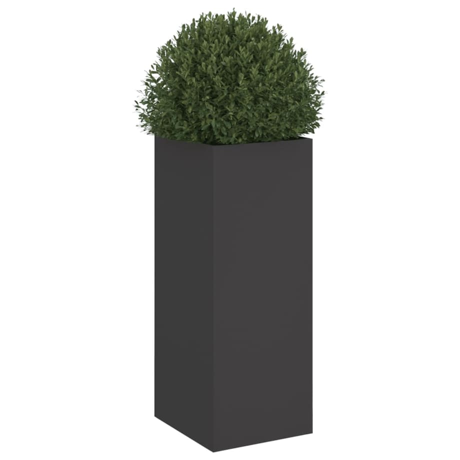vidaXL Donica, czarna, 32x29x75 cm, stal