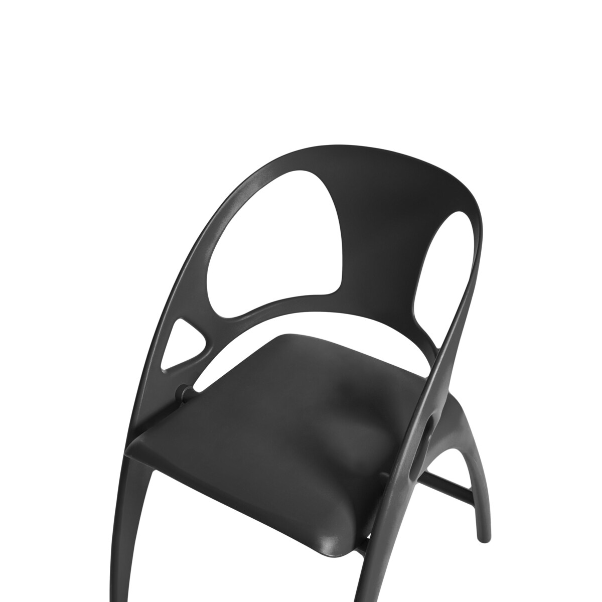 Zestaw 4 krzeseł ogrodowych Składane NEMI Czarny