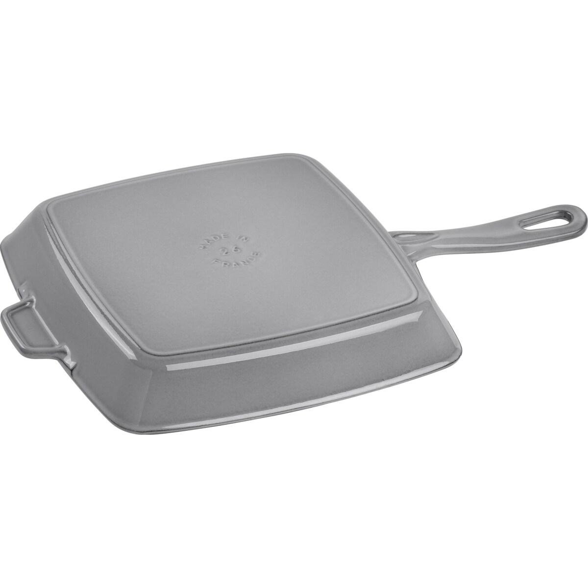Kwadratowa patelnia żeliwna grillowa Staub - 26 cm, Grafitowy