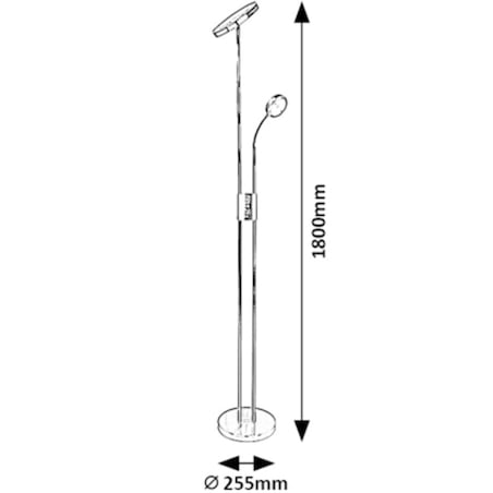 Podłogowa lampa stojąca Ophus LED 23W 3000K do sypialni czarna