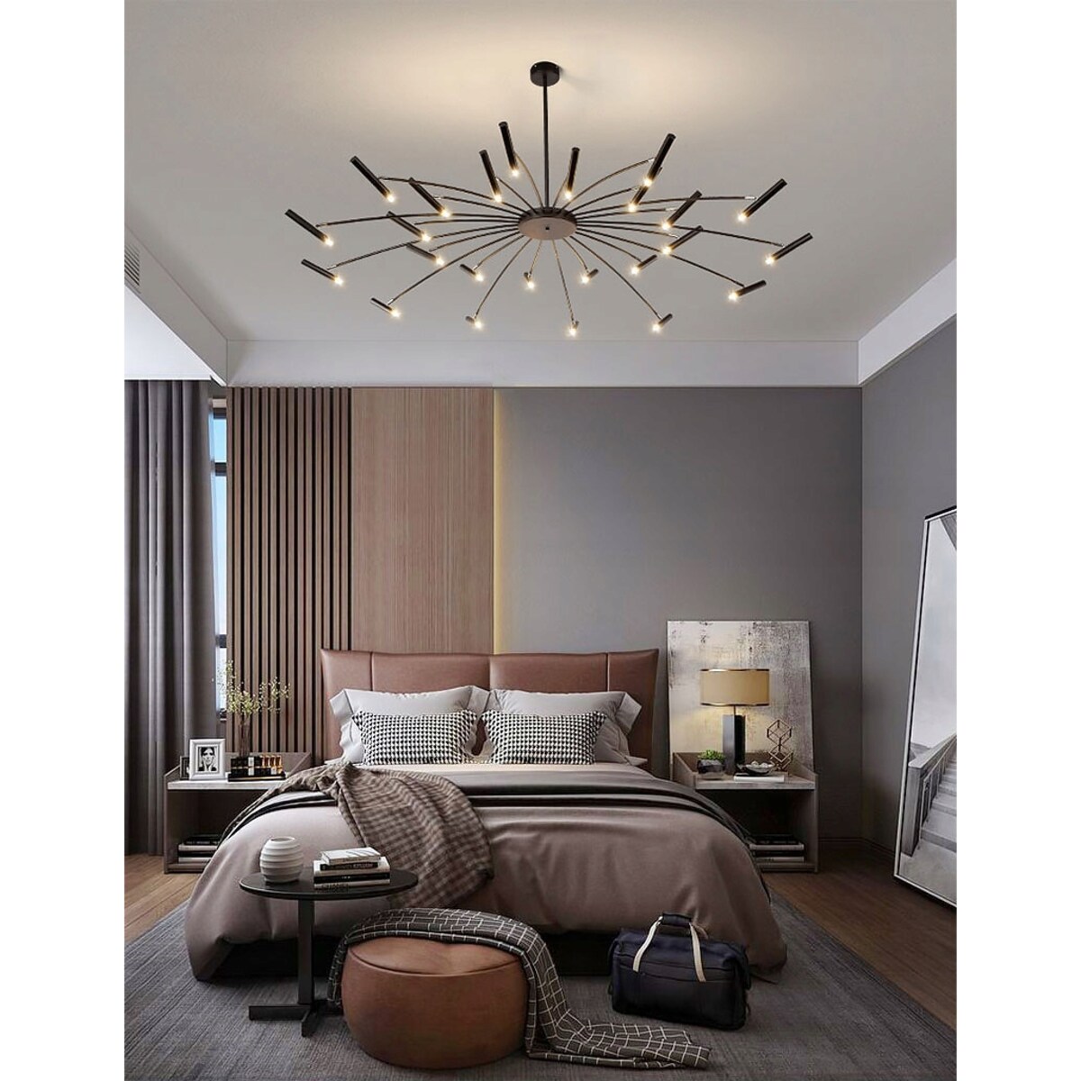 Lampa Sufitowa Wisząca Czarna Nowoczesna 15X25W G9