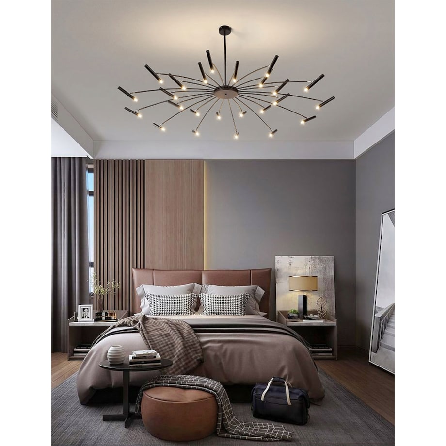 Lampa Sufitowa Wisząca Czarna Nowoczesna 15X25W G9