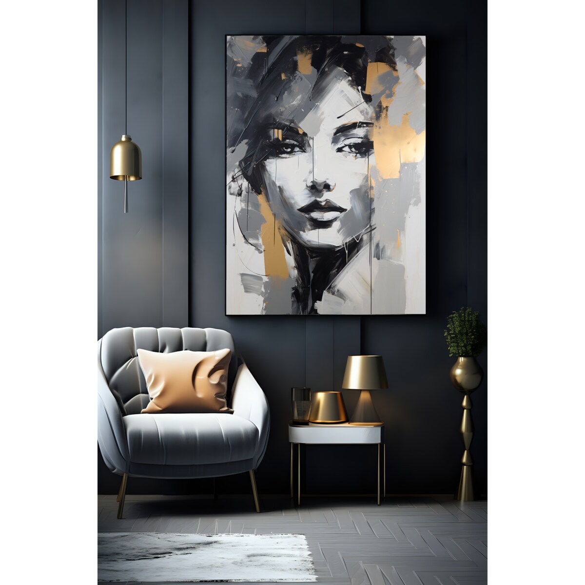 Obraz Do Salonu TWARZ Portret Abstrakcja 80x120cm