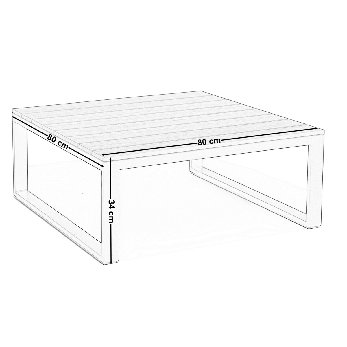 Meble ogrodowe narożnik nowoczesny aluminium MALE biały