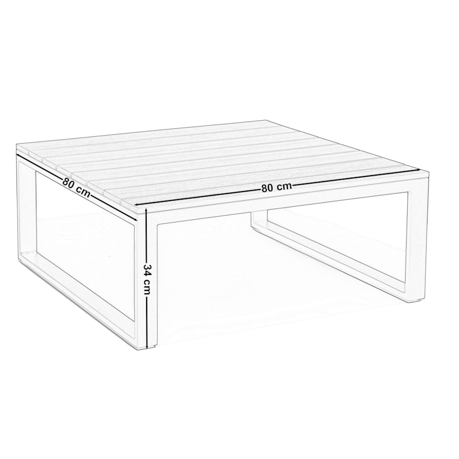 Meble ogrodowe narożnik nowoczesny aluminium MALE biały