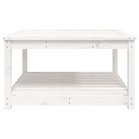 vidaXL Stolik ogrodowy, biały, 82,5x82,5x45 cm, lite drewno sosnowe