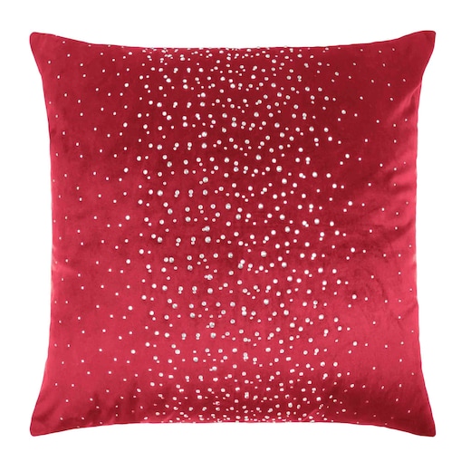 Czerwona Poszewka Velvetowa 45 x 45 do Zasłony Dekoracyjna Ozdobna do Salonu