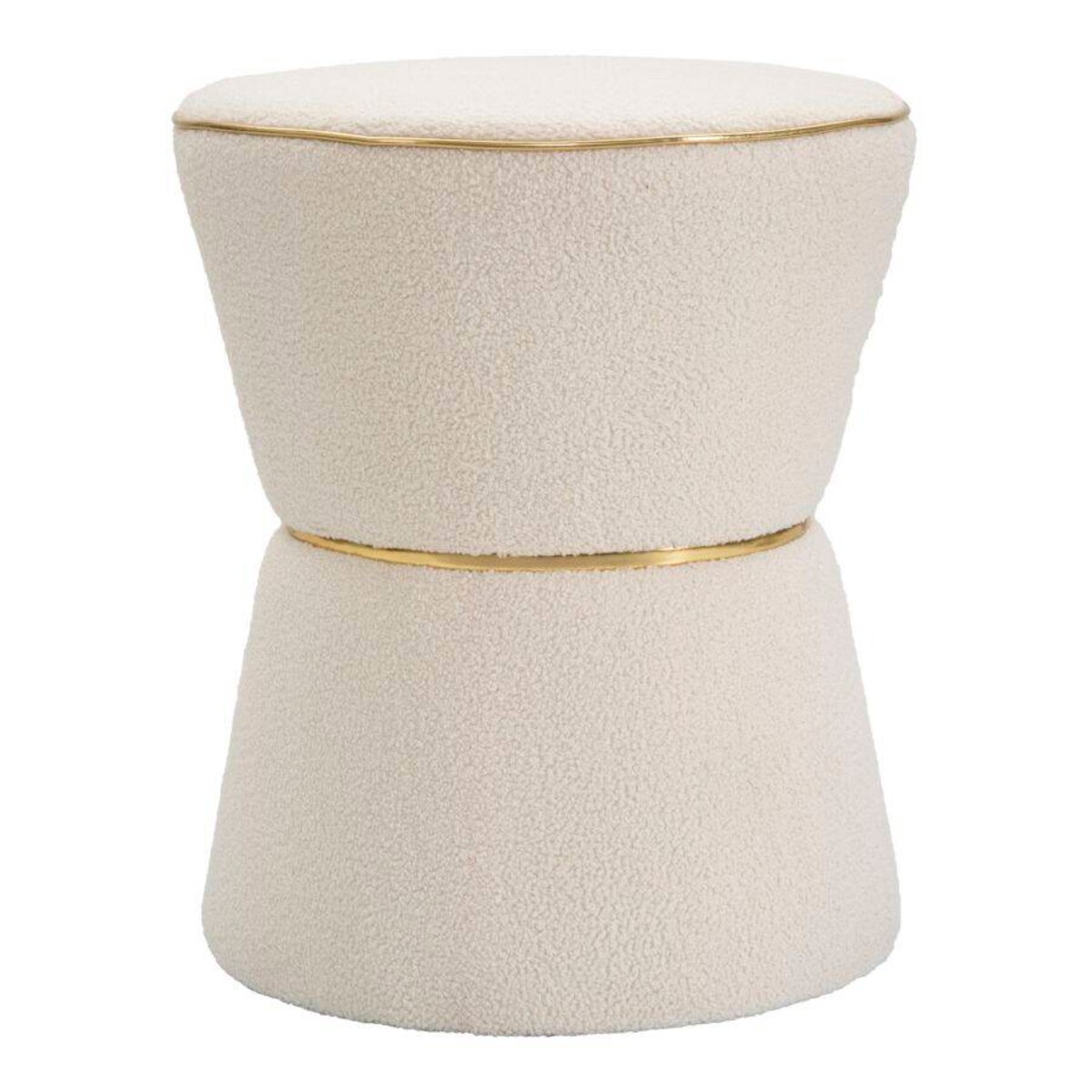Okrągły taboret ze złotym detalem, Ø 42 cm