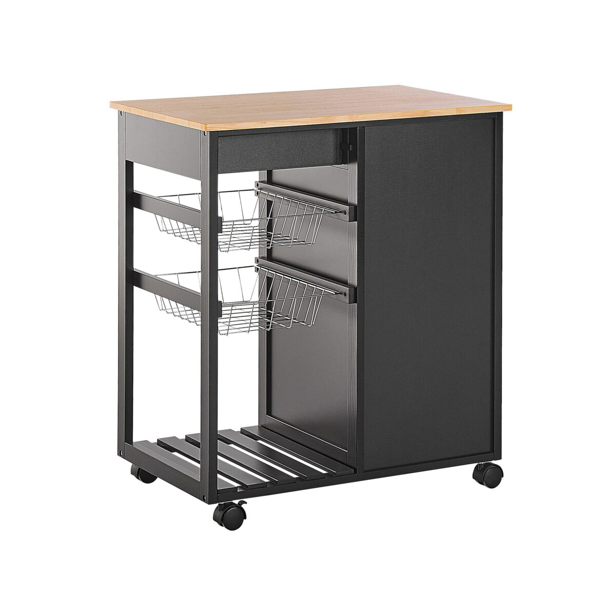 Wózek kuchenny 2 szuflady czarny BOVES