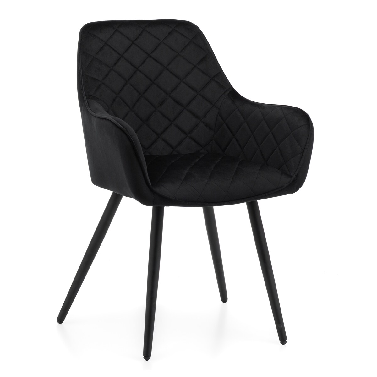 Krzesło tapicerowane COLIN aksamit velvet welur do salonu jadalni czarny