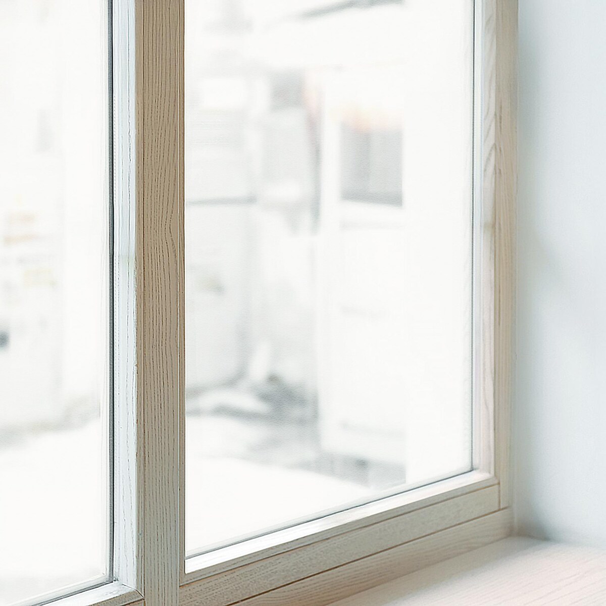 Folia na okno dekoracyjna - Odcień złamanej bieli minimalistyczna elegancja - 200x146 cm