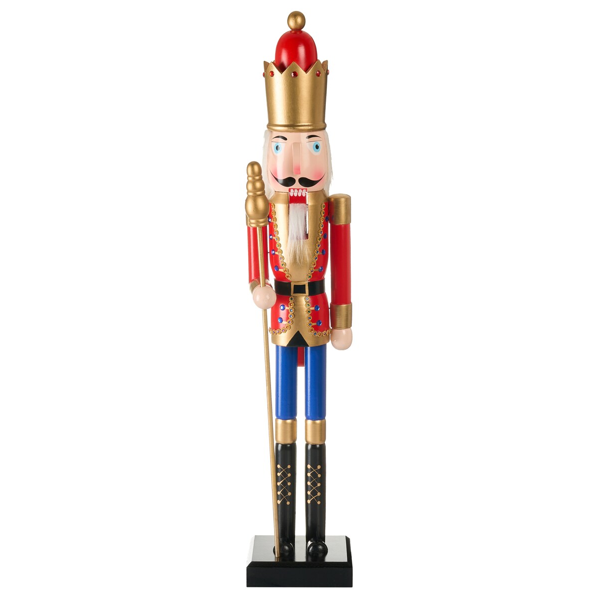 Figurka dekoracyjna MALARAN 90 cm Dziadek do orzechów Czerwony