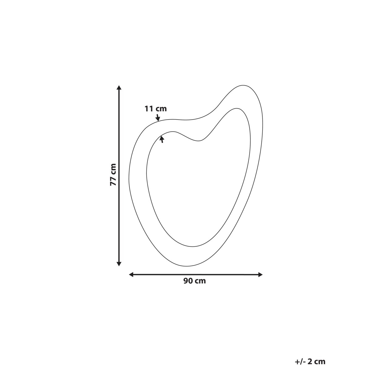 Lustro ścienne 77 cm Jasne drewno NEURE