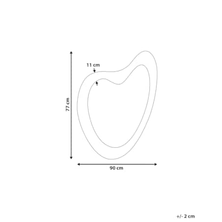 Lustro ścienne 77 cm Jasne drewno NEURE