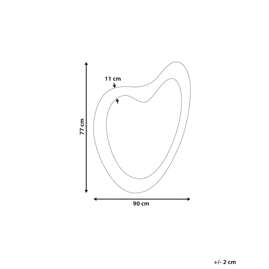 Lustro ścienne 77 cm Jasne drewno NEURE