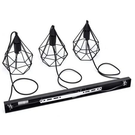 żelazna lampa wisząca loft potrójna e27*3