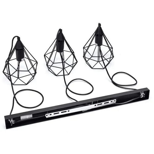 żelazna lampa wisząca loft potrójna e27*3