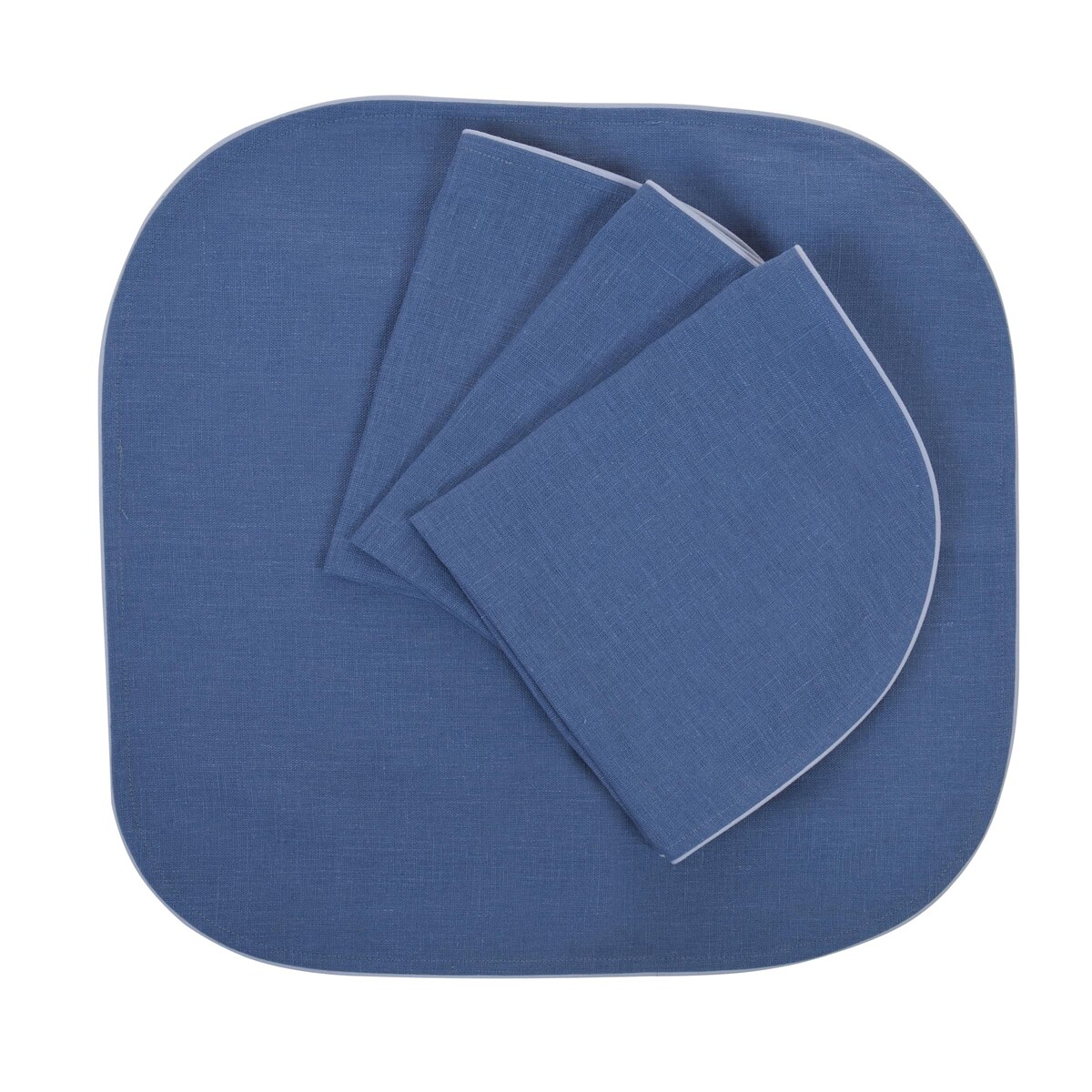 Serwetki lniane Royal Blue - 4 sztuki