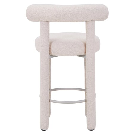 Hoker beżowy/boucle/tapicerowane nogi 95x57x61 cm PEDRINO, 2 szt.