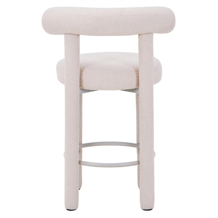 Hoker beżowy/boucle/tapicerowane nogi 95x57x61 cm PEDRINO, 2 szt.