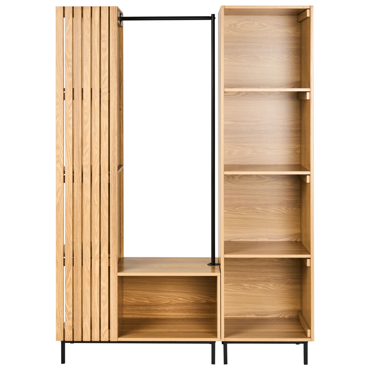 Otwarta szafa 9 półek LEANDRO Jasnobrązowy