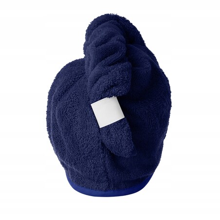 Turban do Włosów Ręcznik Kąpielowy na Głowę Bawełna Frotte Granat Chłonny
