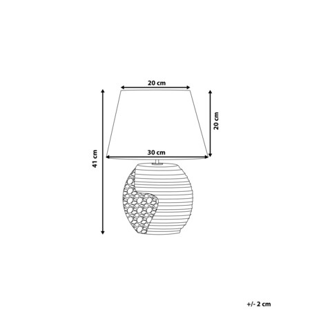 Lampka nocna porcelanowa czarno-srebrna ESLA