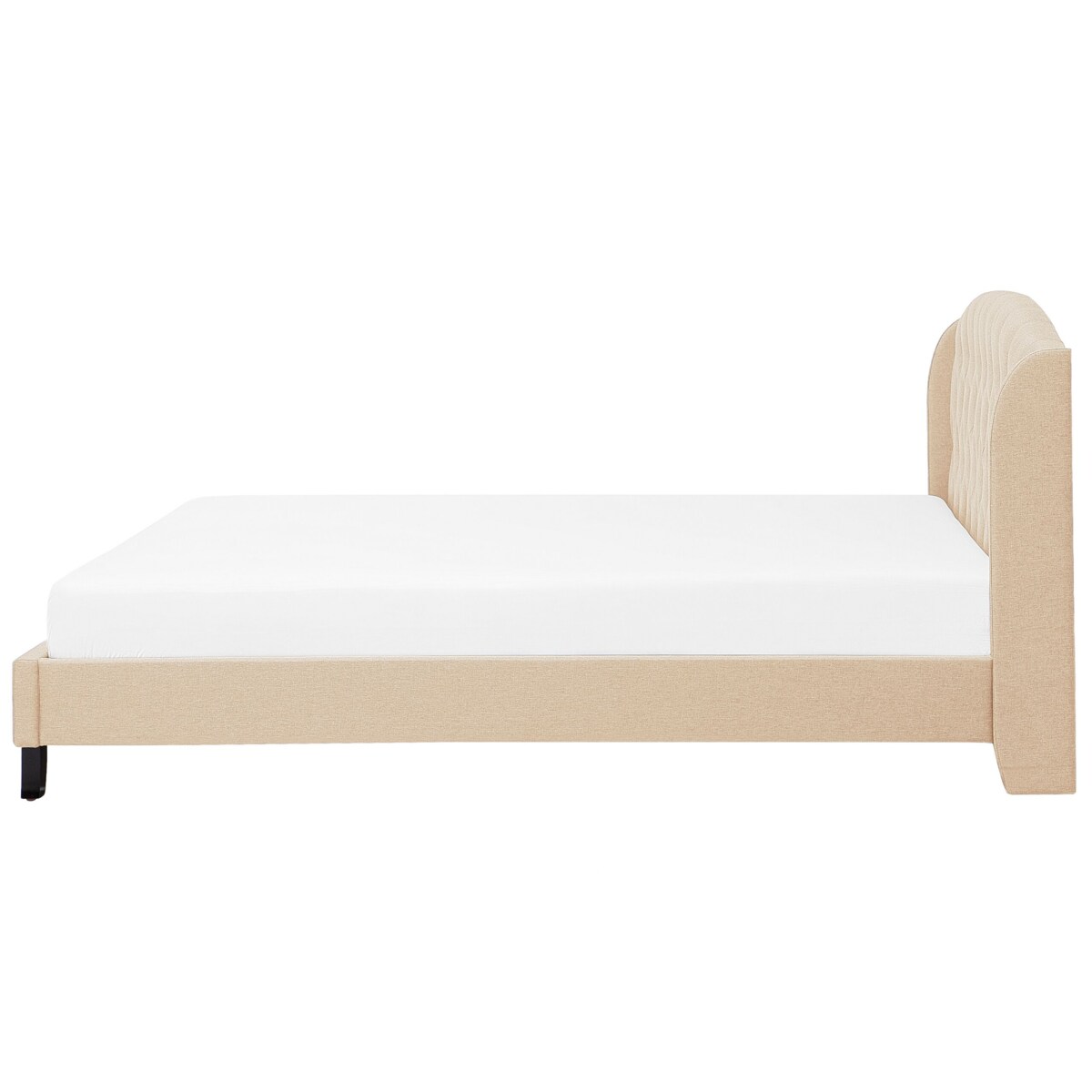 Łóżko tapicerowane 180 x 200 cm beżowe BORDEAUX