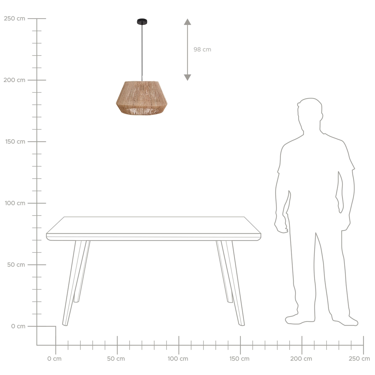 Lampa wisząca BIRAU Juta Naturalny