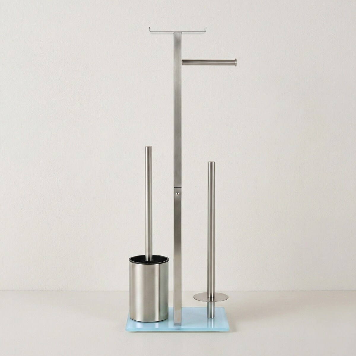 Stojak na papier toaletowy i szczotkę do WC z półką na telefon HYLLA,  65 cm