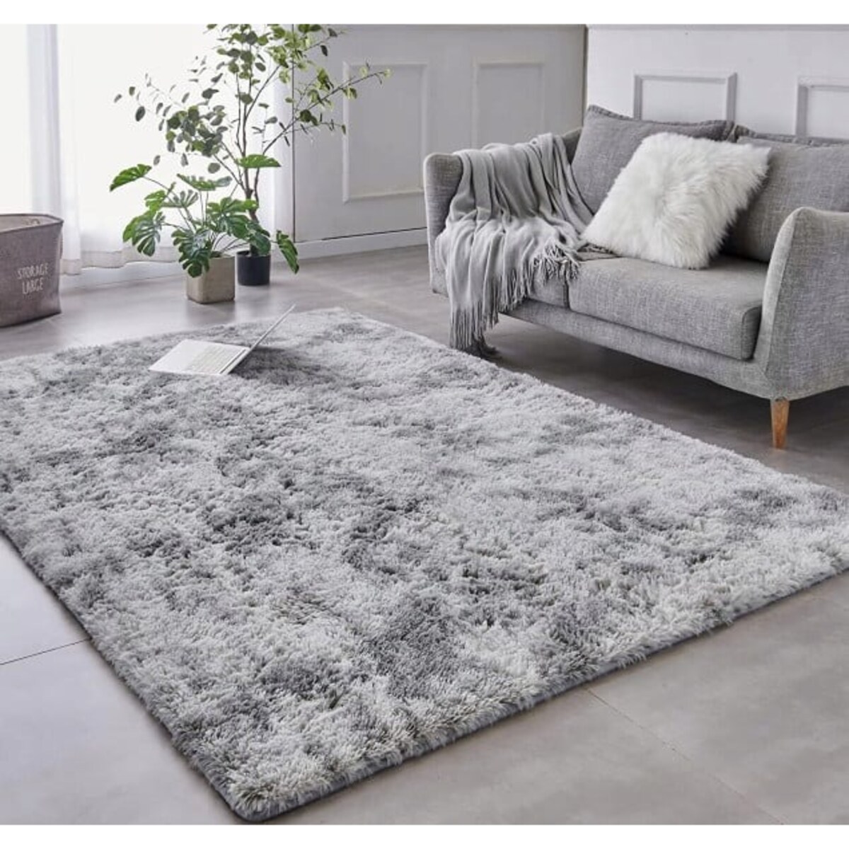 Dywan pluszowy 160x220 cm miękki shaggy włos 30 mm klasyczny