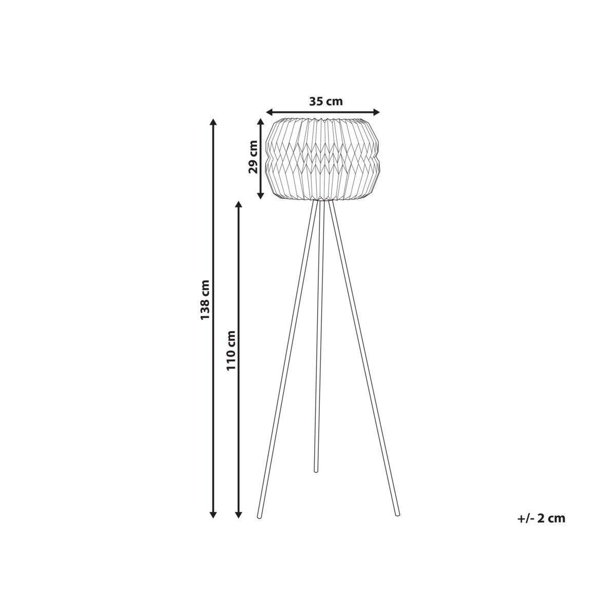 Lampa podłogowa biała HUNTER