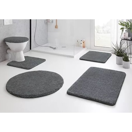 Kleine Wolke Relax Dywanik łazienkowy szary 100 cm okrągły