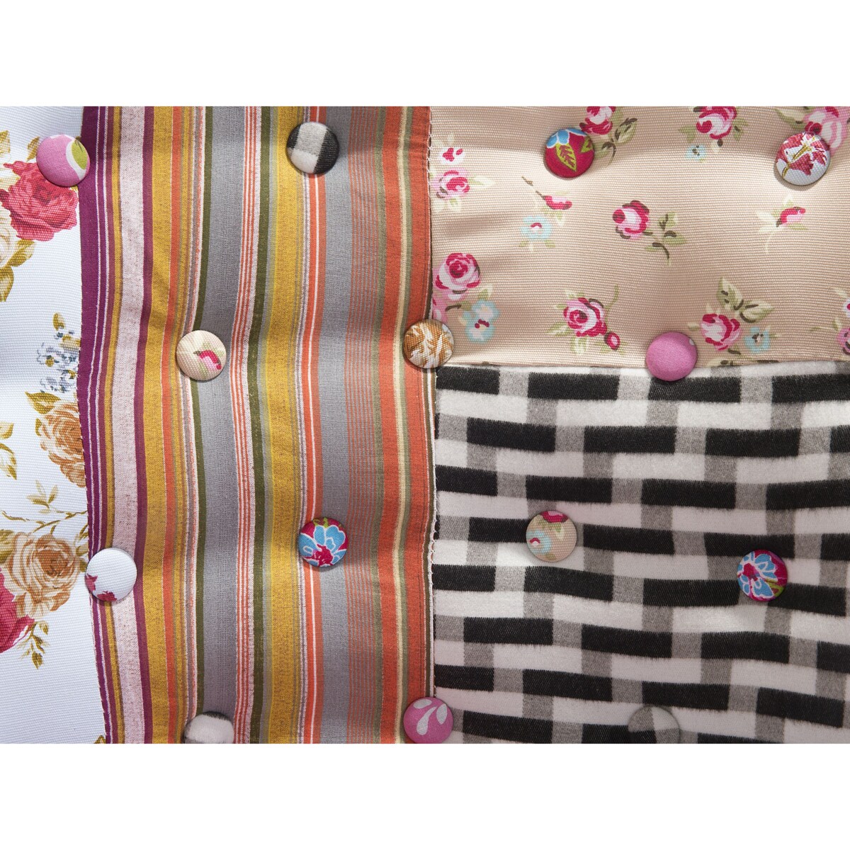 Fotel patchwork wielokolorowy MANDAL