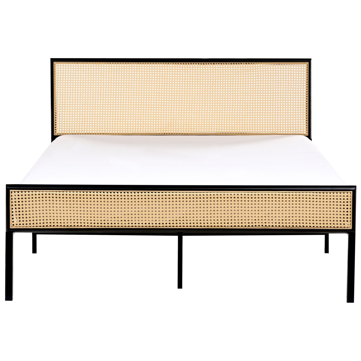 Łóżko Metal AVANTON 140 x 200 cm Czarny